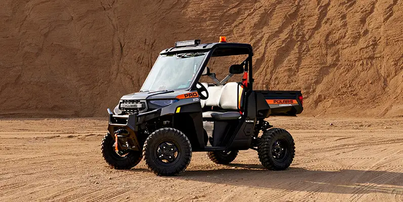Polaris Pro XD Kinetic commercial electric UTV with 1,250-lb cargo bed