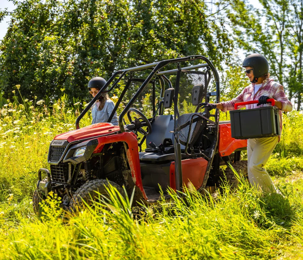 2026 Honda Pioneer 520 50-inch compact utility UTV with tilt bed