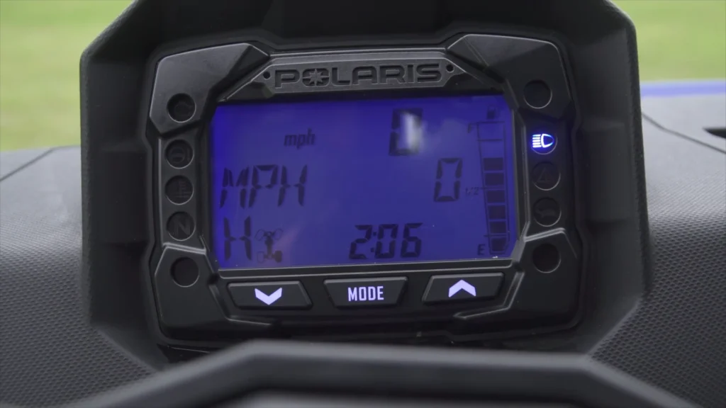 Ranger XP 1000 dashboard and shifter close up.