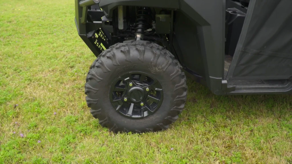 Ranger XP 1000 side view showing 29 inch tires and 14 inch clearance