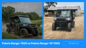 Polaris Ranger 1000 next to Ranger XP 1000 for 2025 comparison.